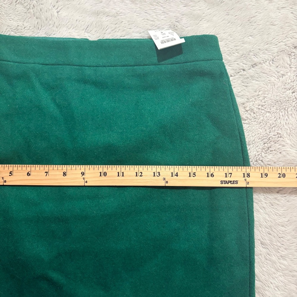 NEW‎ J. Crew Wool Blend Pencil Skirt Kelly Green Colorful Party Office Work Sz 4 - Picture 4 of 9